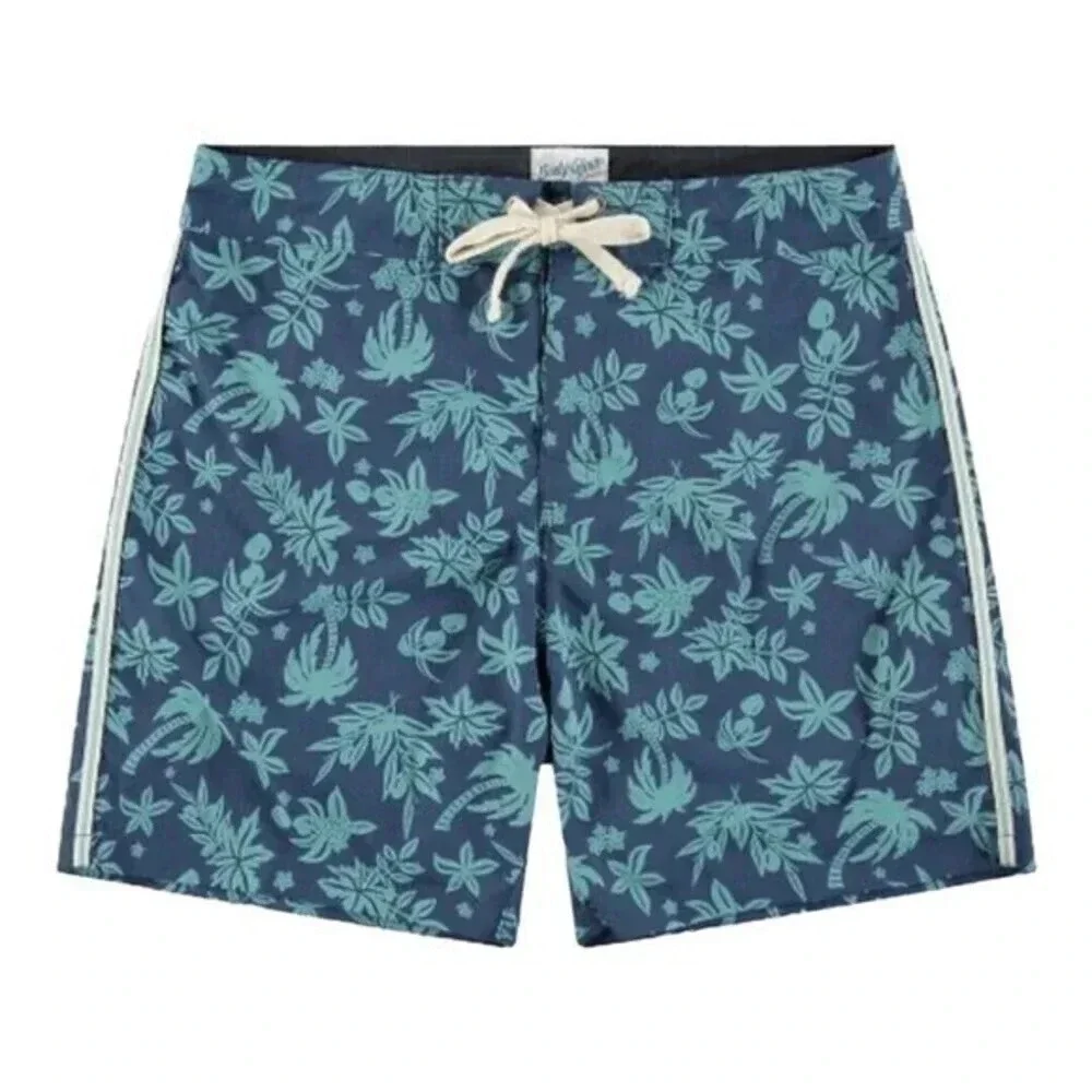 Body Glove BoardShorts Size 38 XXL Nantucket 6 in inseam Blue Palm Tree New
